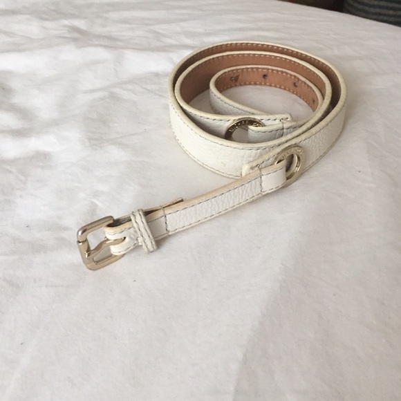 Michael Kors white leather belt.