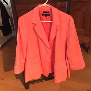 Anne Klein peach stretch blazer 16W