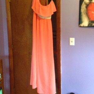 Silk long dress.