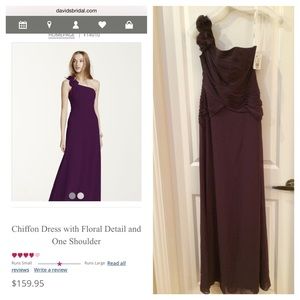 Plum One Shoulder Evening Dress