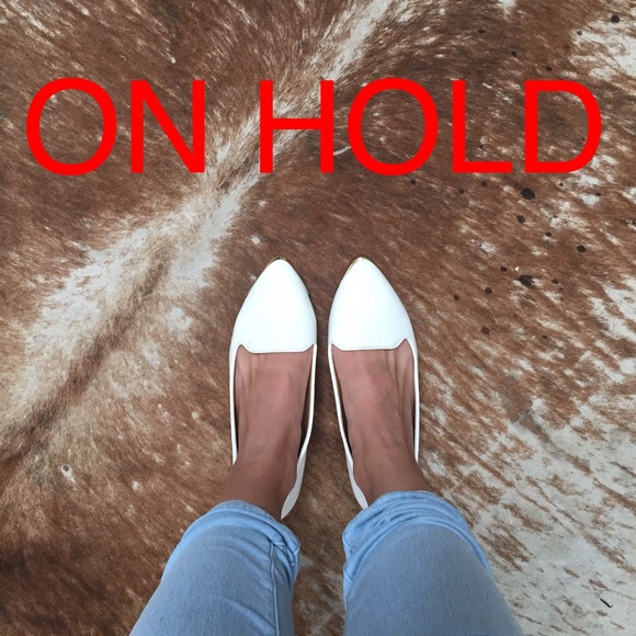 🚫River Island White & Gold Flats🚫