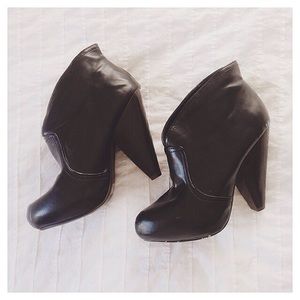 Black Leather Ankle Boots