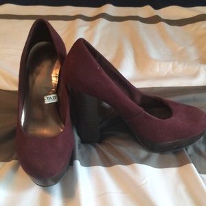 Maroon color high heels