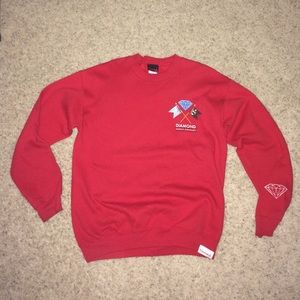 Diamond Supply Co red crewneck sweatshirt Mens szM