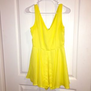 Chiffon yellow romper.