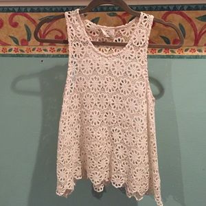 Urban Outfitters off white crochet tank top.