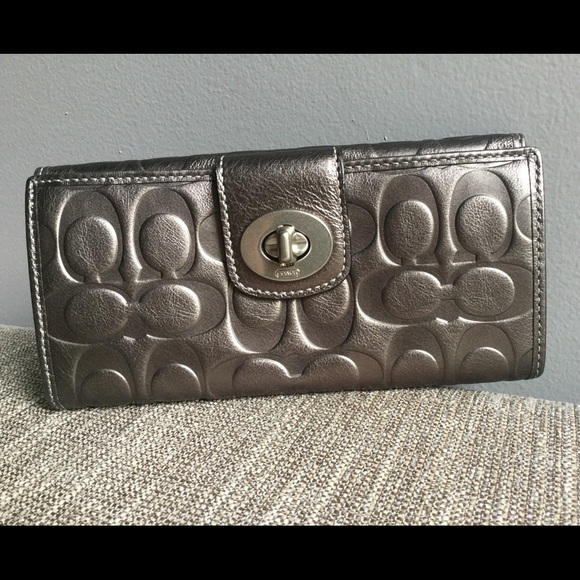 Coach Embossed Leather Wallet