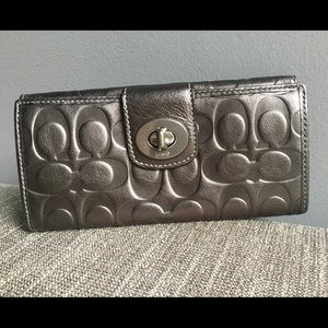 Coach Embossed Leather Wallet