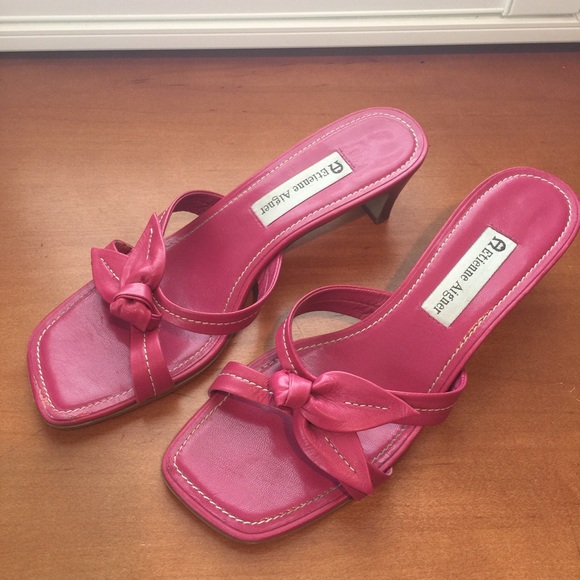 Etienne Aigner pink sandals. Good condition.