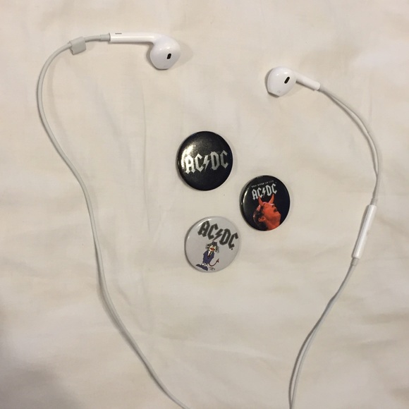 Vintage ACDC Pins x3