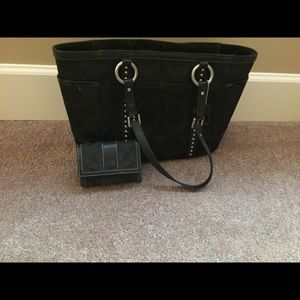 Coach purse and matching wallet