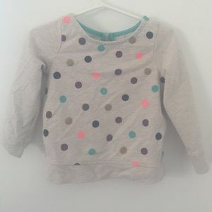 Toddler polka dot sweatshirt