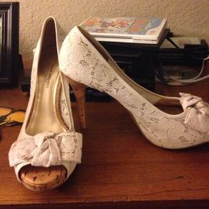 Christian Serrano heels. White lace