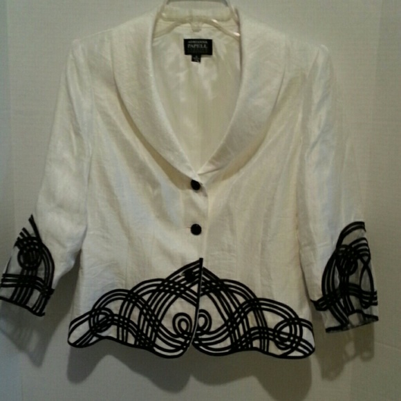 Adriana Papell Evening Essentials Size 8 White Top