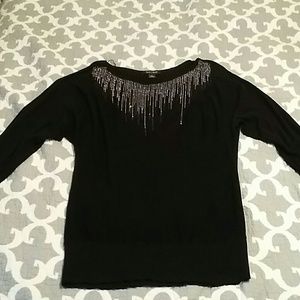 White house black market Black 3/4 length sweater