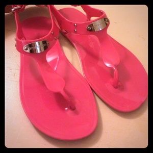 Michael Kors pink jelly sandals