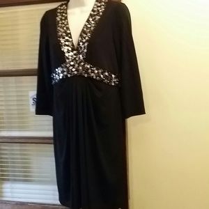 Black Glitz and Glam Beaded Maggy London Dress