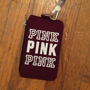 PINK maroon lanyard