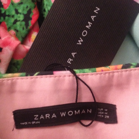 Zara Strapless Floral Printed Dress - Picture 3 of 5