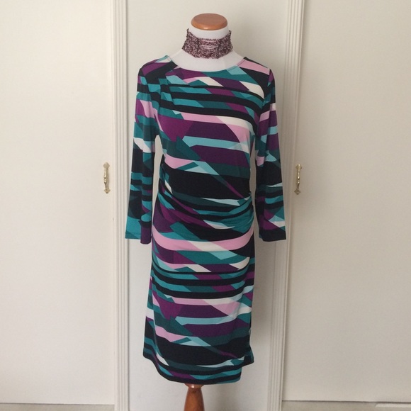 Calvin Klein Dress - Multi color  side ruching - Picture 1 of 4
