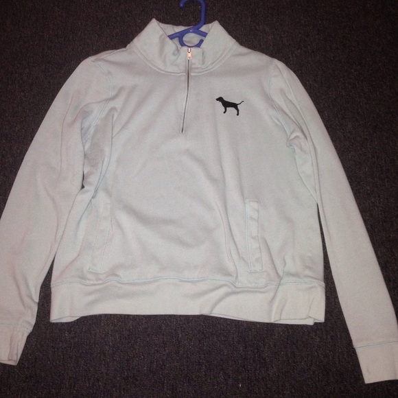 Blue half zip seater