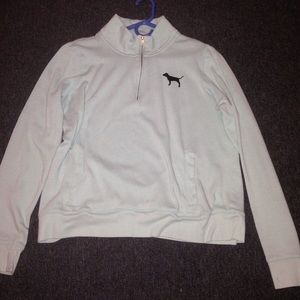 Blue half zip seater