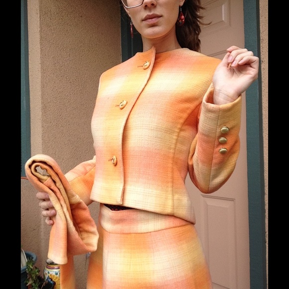 Vintage Bill Blass Hand Made Felted Wool Suit Set - Picture 2 of 4