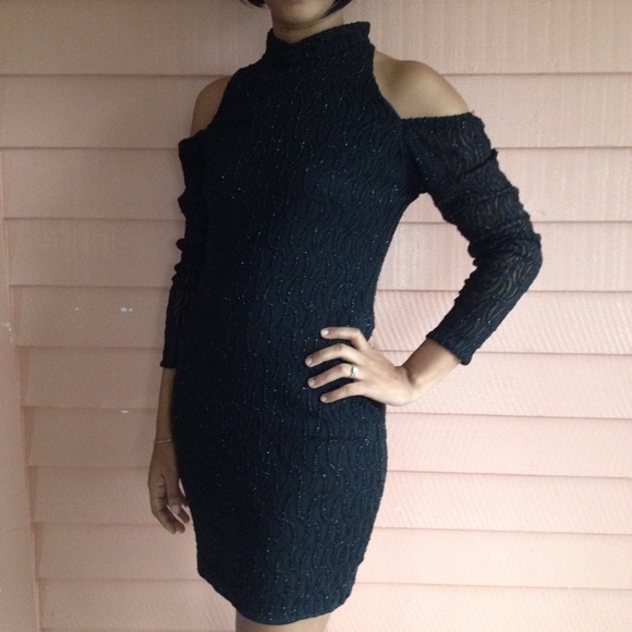 Black Sequined Holiday Dress