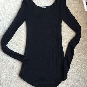 Express long sleeve black top. Size Small