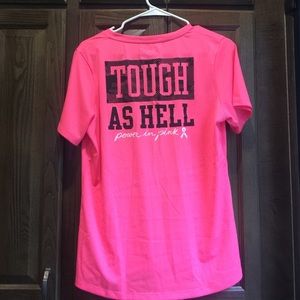 Under Armour semi-fitted breast cancer top