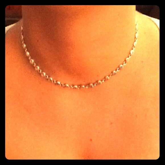 Sterling Silver TIFFANY & CO. Heart link necklace