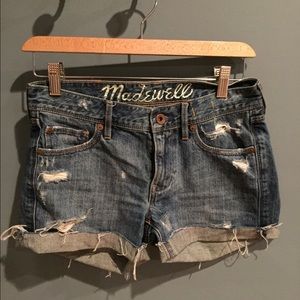 Madewell distressed cutoff shorts