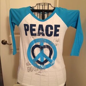 VS Pink Baseball Sleeve Shirt