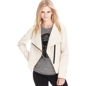 Rachel Roy Embossed Faux-Leather Jacket