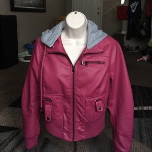 Faux leather jacket