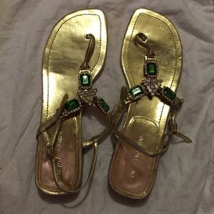 Gold Enzo Angiolini Slippers