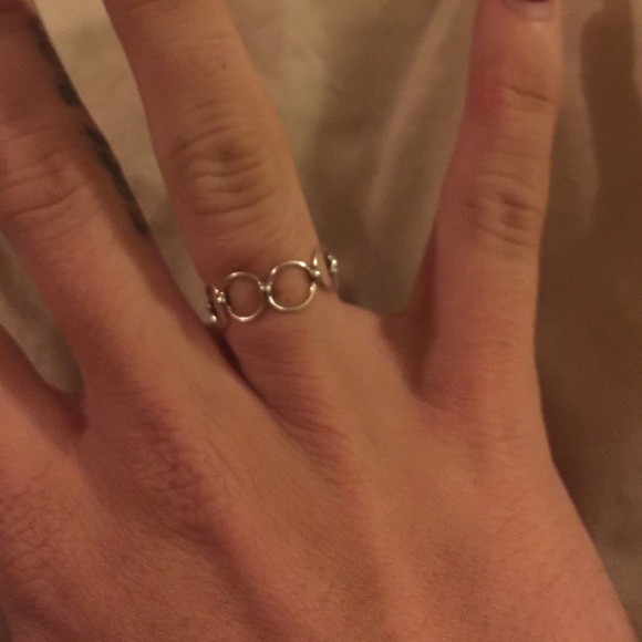 Dainty sterling circle ring