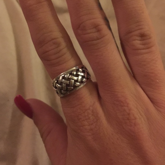 Sterling basket ish looking design ring