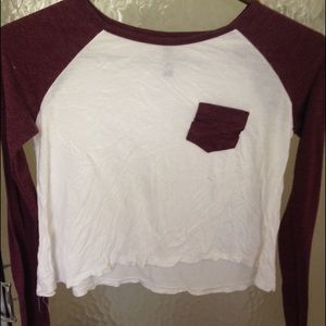Burgundy pocket shirt