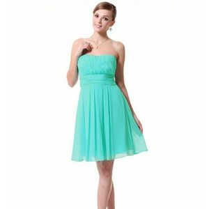 Ever-Pretty Strapless Chiffon Turquoise Dress (14)