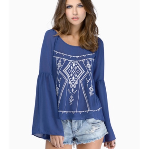 🚫SOLD🚫 Boho Blue Top