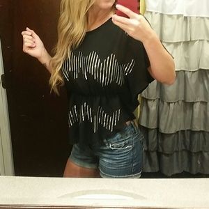 Cute sequin dress shirt