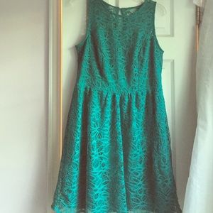 Teal Lace Dress