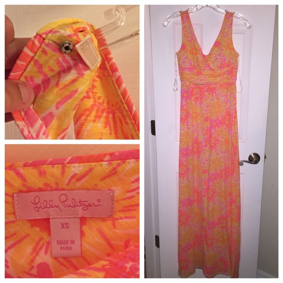 Lilly pulitzer maxi dress in sunkissed🎀