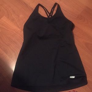 Workout top with built in bra