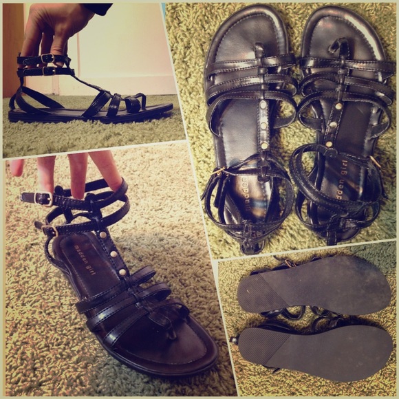 Madden Girl Black Gladiator Sandals