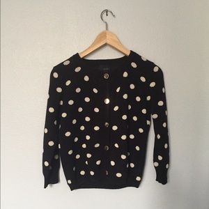 Forever 21 Black and White Polka Dot Cardigan