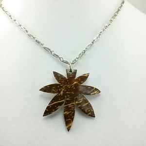 Medicinal Healing Leaf Pendant Necklace