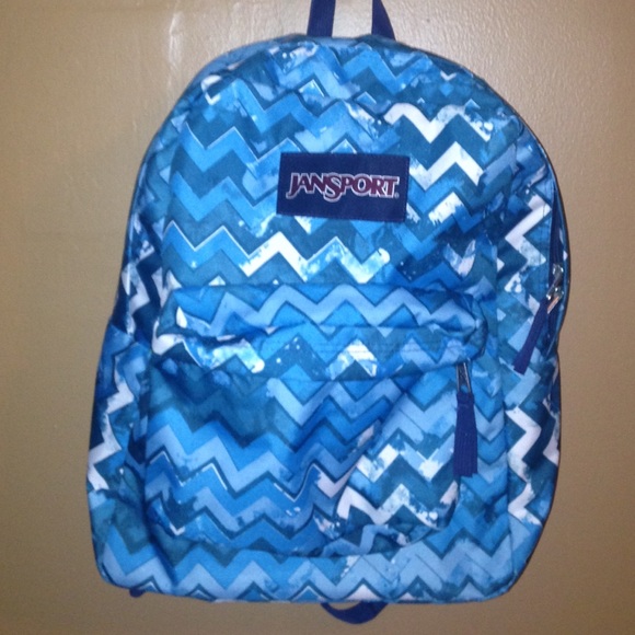 ❌ON HOLD❌ Jansport blue/turquoise Chevron bag