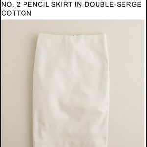 J. Crew double-serge cotton pencil skirt in pink.